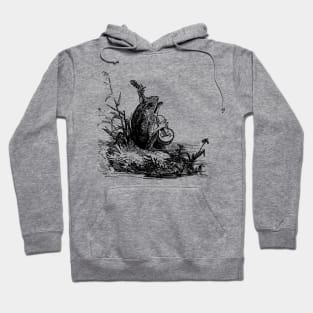 Froggy Serenade: Cottagecore and Goblincore Featuring Frog Playing Music Hoodie